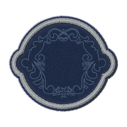Blue Embroidery patch