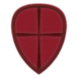Leaf-shaped shield patch